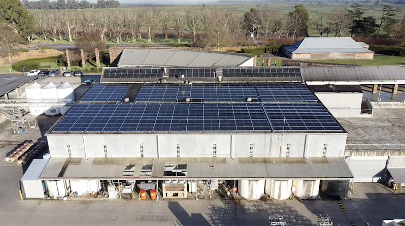 Sustainable winemaking at Yering Station includes 140kW roofmounted solar and a 550kVA bio-diesel generator.